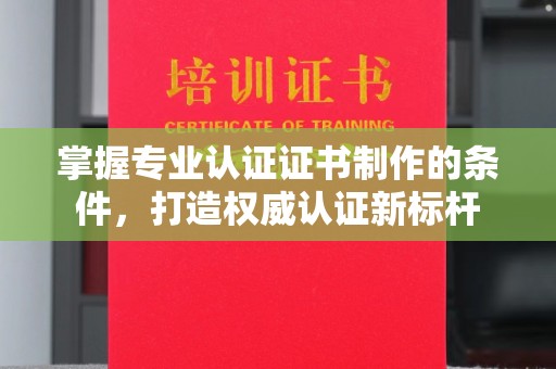 暖暖掌握专业认证证书制作的条件，打造权威认证新标杆